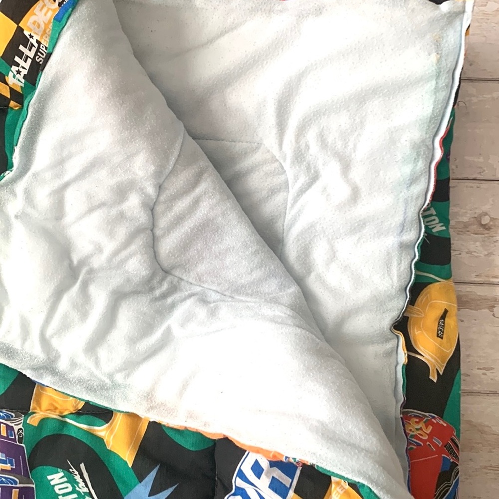 Vintage 1995 Green NASCAR Daytona Talladega Race Car Comforter Twin Blanket - Picture 4 of 4